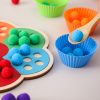 Flower Rainbow Board Toy, Montessory Toy, Exercise Baby Hand Movement Good Helper