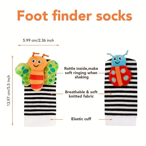 9ffb4ead07fd664a6da3a63ca47f5142-1.jpg Baby Rattle Socks - Learning Toys for 3-12 Month Old Boys and Girls - Perfect Gift for Christmas, Halloween, and Thanksgiving