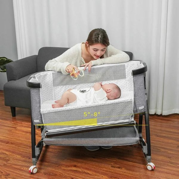 Baby-Bassinet-Bedside-Sleeper-Bedside-Bassinet-for-Baby-3-in-1-Bedside-Crib-with-Adjustable-6_576fb31b-2afa-48e0-a607-bacc85c10e03.jpg Baby Bassinet Bedside Sleeper, Bedside Bassinet for Baby, 3 in 1 Bedside Crib with Adjustable 6 Height, Portable Bassinet