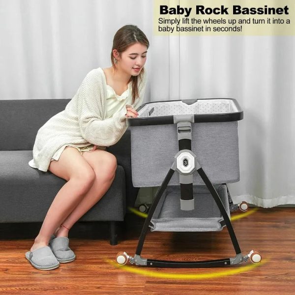 Baby-Bassinet-Bedside-Sleeper-Bedside-Bassinet-for-Baby-3-in-1-Bedside-Crib-with-Adjustable-6_b63b7769-2371-44a8-8e7a-46467802eec5.jpg Baby Bassinet Bedside Sleeper, Bedside Bassinet for Baby, 3 in 1 Bedside Crib with Adjustable 6 Height, Portable Bassinet