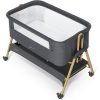 Baby Bassinet, Bedside Sleeper, Easy Folding Bedside Crib with 100% Breathable & Washable Mattress Baby Bed