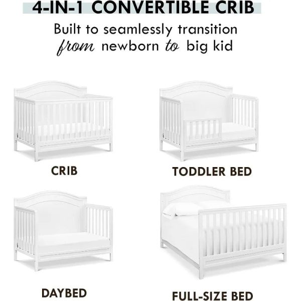 DaVinci-Charlie-4-in-1-Convertible-Crib-in-White-Greenguard-Gold-Certified_0fe32f21-977c-4757-bbb0-f6945fe32b35.jpg DaVinci Charlie 4-in-1 Convertible Crib in White, Greenguard Gold Certified