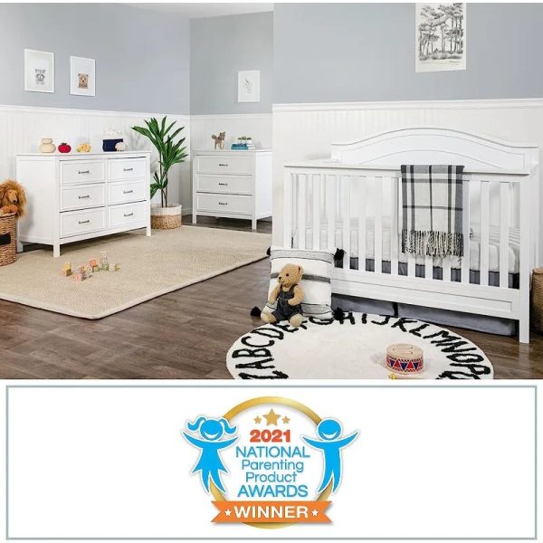 DaVinci-Charlie-4-in-1-Convertible-Crib-in-White-Greenguard-Gold-Certified_31f1d7c6-7081-42cf-92e9-4e54114e949b.jpg DaVinci Charlie 4-in-1 Convertible Crib in White, Greenguard Gold Certified