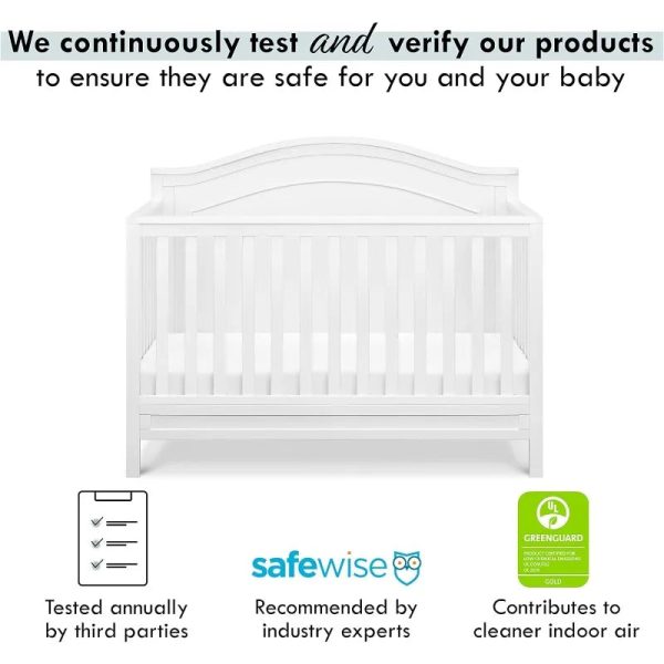 DaVinci-Charlie-4-in-1-Convertible-Crib-in-White-Greenguard-Gold-Certified_c5b88555-51f2-4071-b522-5eb4566f1ca7.jpg DaVinci Charlie 4-in-1 Convertible Crib in White, Greenguard Gold Certified