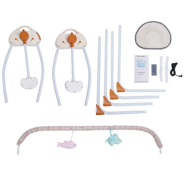 Electric-Baby-Sleeping-Bed-Auto-Swing-Newborn-Bed-Cradle-Crib-Infant-Rocker-Cot-Foldable-and-Portable_5bb5dc0a-ff50-4b50-8d56-edaf95f8e5de.jpg Electric Baby Sleeping Bed Auto-Swing Newborn Bed Cradle Crib Infant Rocker Cot Foldable and Portable Dual Control Methods