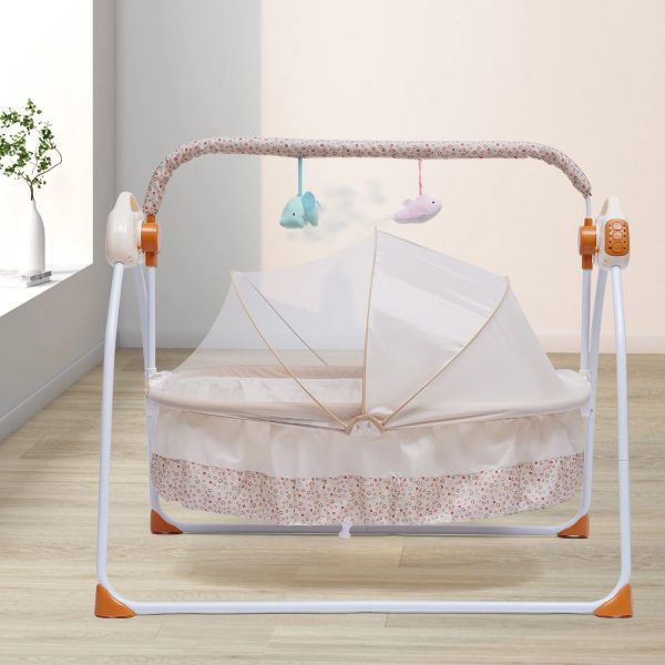 Electric-Baby-Sleeping-Bed-Auto-Swing-Newborn-Bed-Cradle-Crib-Infant-Rocker-Cot-Foldable-and-Portable_d4a192ce-593e-49d3-b2e6-e95d4ee8541b.jpg Electric Baby Sleeping Bed Auto-Swing Newborn Bed Cradle Crib Infant Rocker Cot Foldable and Portable Dual Control Methods