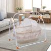 Electric Baby Sleeping Bed Auto-Swing Newborn Bed Cradle Crib Infant Rocker Cot Foldable and Portable Dual Control Methods