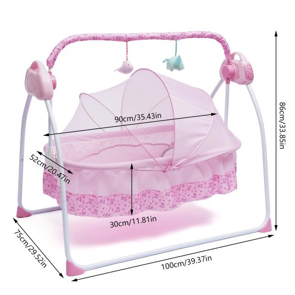 Electric-Baby-Sleeping-Bed-Auto-Swing-Newborn-Bed-Cradle-Crib-Infant-Rocker-Cot-Foldable-and-Portable_e283a89c-f75d-471a-9ed1-02cc8100d040-1.jpg Electric Baby Sleeping Bed Auto-Swing Newborn Bed Cradle Crib Infant Rocker Cot Foldable and Portable Dual Control Methods