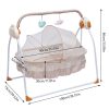 Electric Baby Sleeping Bed Auto-Swing Newborn Bed Cradle Crib Infant Rocker Cot Foldable and Portable Dual Control Methods