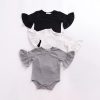 Special Offer~Simple Style Pagoda Sleeve Baby Jumpsuits/Lovely Solid Bodysuit 3072