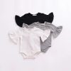 Special Offer~Simple Style Pagoda Sleeve Baby Jumpsuits/Lovely Solid Bodysuit 3072