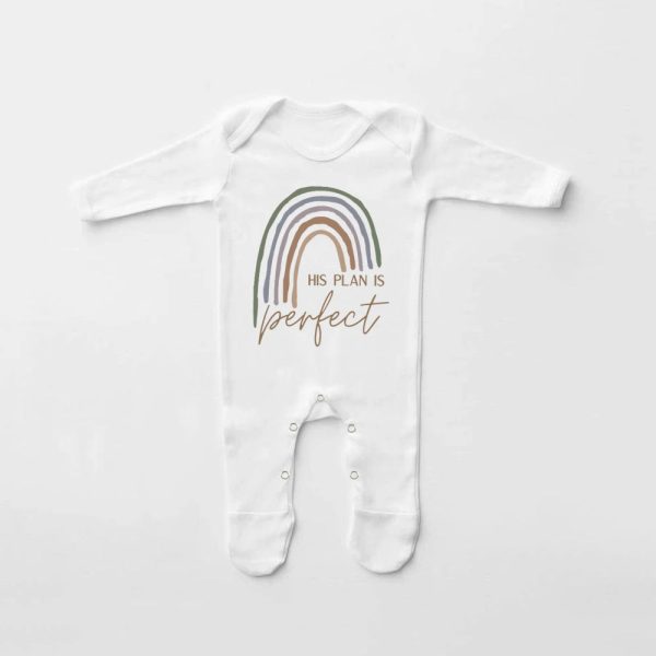His Plan Is Perfect Rainbow Baby Bodysuit Baby Shower Gift New Baby Apparel Rainbow Baby Babygrow Gender Neutral