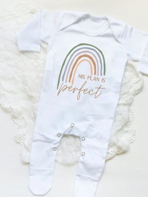 His Plan Is Perfect Rainbow Baby Bodysuit Baby Shower Gift New Baby Apparel Rainbow Baby Babygrow Gender Neutral