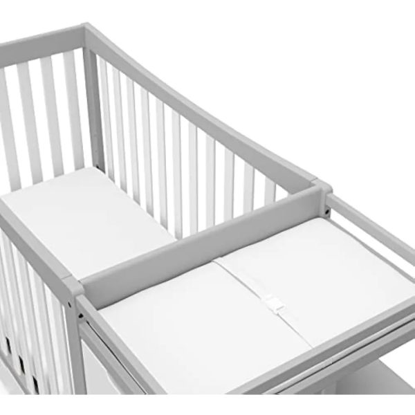 New-5-In-1-Convertible-Crib-Changer-with-Drawer-Crib-and-Changing-Table-Combo-Includes-Changing_96b48283-54bf-4267-ae1a-6810f721092a.jpg New 5-In-1 Convertible Crib & Changer with Drawer Crib and Changing-Table Combo, Includes Changing Pad, Converts To Toddler Bed