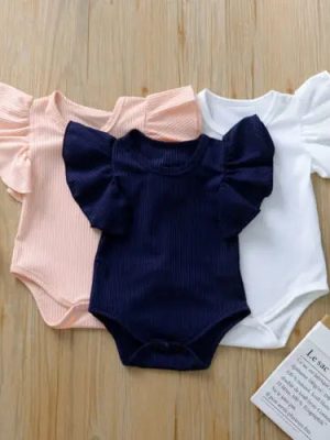 Newborn Body Suit Todder Clothes Set Baby Girl Cotton Short Sleeve Bodysuit Kid Clothes Set Girls Sunsuit Infant Clothing