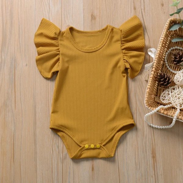 Newborn Body Suit Todder Clothes Set Baby Girl Cotton Short Sleeve Bodysuit Kid Clothes Set Girls Sunsuit Infant Clothing