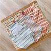 Newborn Striped Romper Baby Girls Candy Color Bodysuit Infant Sling Vest Wearing Summer Clothes New Child Fashion Tops Clothes