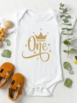 One Year Baby Birthday Bodysuits Cotton Short Sleeve Baby Boys Girls Rompers Jumpssuit Toddler Baby Birthday Gifts Clothes