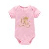 One Year Baby Birthday Bodysuits Cotton Short Sleeve Baby Boys Girls Rompers Jumpssuit Toddler Baby Birthday Gifts Clothes