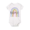 Personalized Baby Bodysuit Rainbow with Name Infant Jumpsuit Boys Girls Outfits Romper Custom Toddler Clothes Baby Shower Gift