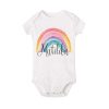 Personalized Baby Bodysuit Rainbow with Name Infant Jumpsuit Boys Girls Outfits Romper Custom Toddler Clothes Baby Shower Gift