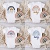 Rainbow Baby Print Newborn Clothes Baby Summer Rompers Infant Body Short Sleeve Baby Toddler Jumpsuit Baby Boy Girl Shower Gifts
