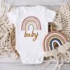 Rainbow Baby Print Newborn Clothes Baby Summer Rompers Infant Body Short Sleeve Baby Toddler Jumpsuit Baby Boy Girl Shower Gifts