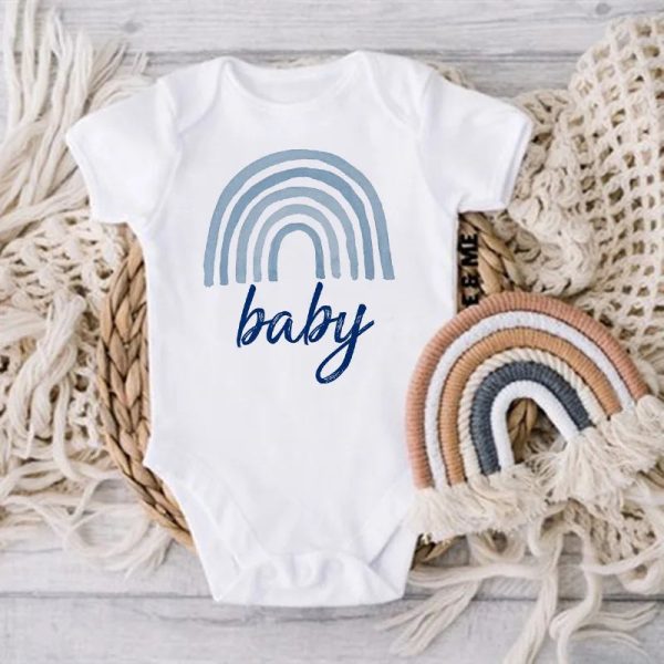 Rainbow Baby Print Newborn Clothes Baby Summer Rompers Infant Body Short Sleeve Baby Toddler Jumpsuit Baby Boy Girl Shower Gifts