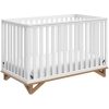 Storkcraft Santa Monica 5-in-1 Convertible Crib (White with Vintage Driftwood) ?C GREENGUARD Gold Certified, Modern Design