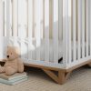 Storkcraft Santa Monica 5-in-1 Convertible Crib (White with Vintage Driftwood) ?C GREENGUARD Gold Certified, Modern Design