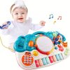 6-in-1 Light Up Phone Drum Keyboard Piano Set, Musica Baby Toys For 12 To 18 Months Toddlers, 1 2 3 Years Old Babies, First Birthday Gifts For Boys Girls