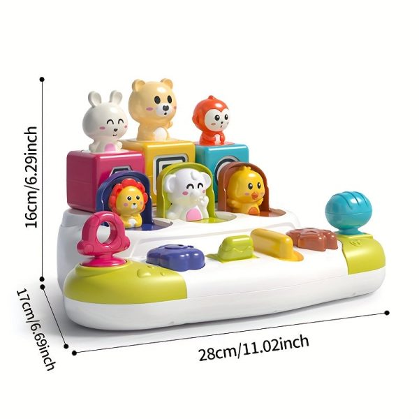 Interactive Cat Pop Up Toy for Babies and Toddlers - Develops Logic and Thinking Skills, Early Education and Surprise Box Feature Included