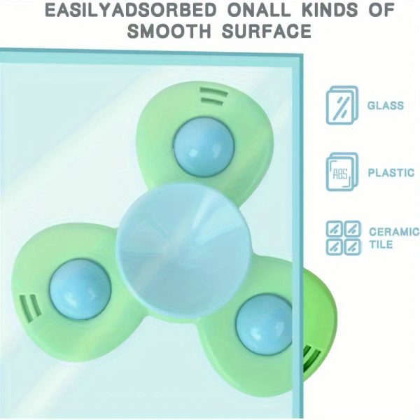 3pcs Sensory Suction Cup Rotating Toys, Early Education And Bathtub Toys, Perfect Birthday Gifts easter gift