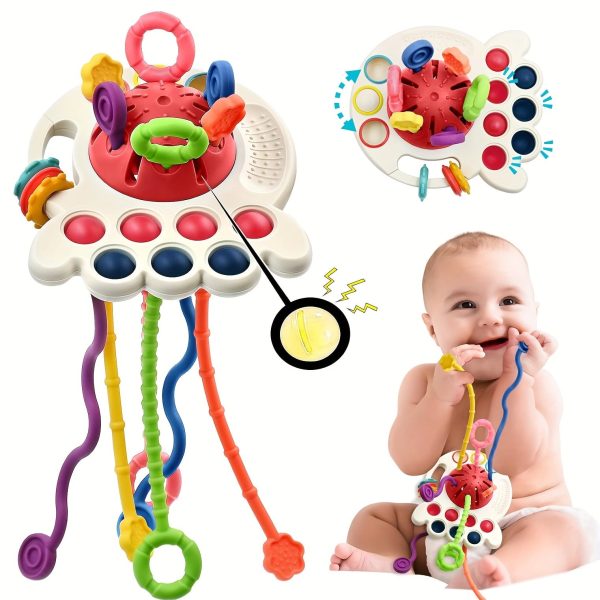 Soft Montessori Baby Toys for 6-12 Months | Toddler Travel Toys for 1-2 Year Olds | Pull String Fidget Educational Learning Bath Toys | Perfect Birthday or Easter Gift for Infants and Toddlers