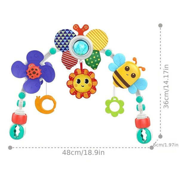 HUANGER Hanging Butterfly Crib Bassinet Mobile Baby Toy Rattles, Safety Newborn Bed Bell Toys No Battery Operation Required