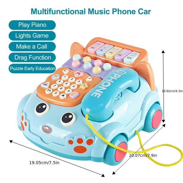 Baby Toys Musical Phone Car Phone Educational Early Education Baby Simulation Seat Machine Toys For Boys And Girls, Halloween/Christmas Gift