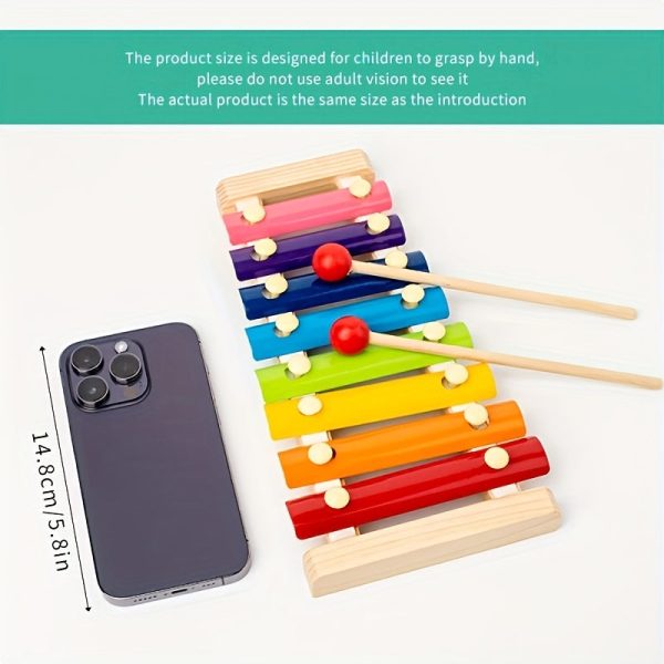 c92312a0309fd945c26fc72c5cfd5a47.jpg 6 In 1 Wooden Montessori Toys, Preschool Kids Educational Toys, Musical Instruments Multifunctional Preschool Teaching Toys, Beads, Clock Shape, Caterpillar Shape Halloween Thanksgiving Christmas Gift