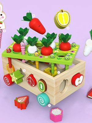Toddlers Montessori Wooden Educational Toys For Baby Boys Girls Shape Sorting Toys Gifts Wood Preschool Learning Fine Motor Skills Game Christmas??Halloween??Thanksgiving Gift