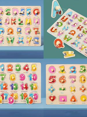 Educational Hand Scratching Board Puzzle Building Blocks for Kids - Cognitive Shape Development Toy for Boys and Girls - Perfect Christmas, Halloween, and Thanksgiving Gift