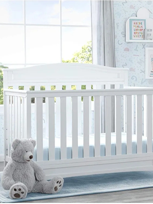 2023 New 4-in-1 Convertible Crib,  Dual Sided Recycled Fiber Core Crib and Toddler Mattress