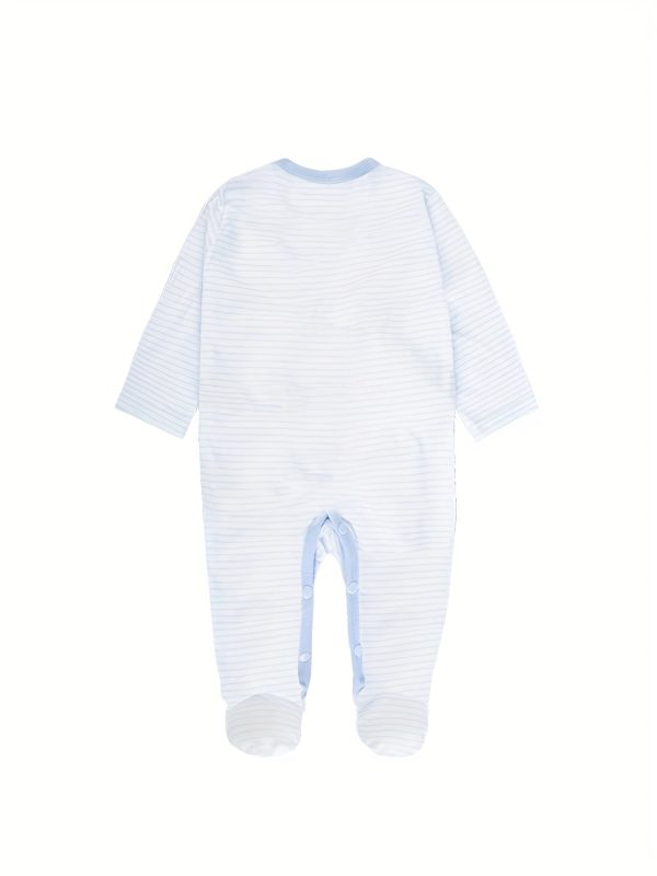 Baby Boy's Long Sleeve Cotton Rompers Three-piece Set, Pregnancy Gift