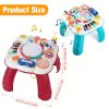 Multi-Functional Baby Activity Table with Music and Learning Features - Perfect for Early Education and Development - Sturdy and Fun Toy for 6-18 Month Olds - Great Birthday Gift (Random Color)