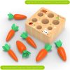 Montessori Toys For 1 2 3 Year Old Toddlers, Carrot Harvest Game Wooden Toy For 12 18 Months Baby Boys And Girls, Educational Learning Shape Sorting Matching Gifts For Babies 1-3