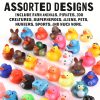 25/50pcs, Fun and Educational Rubber Duck Toy Assortment for Kids - Perfect for Bath Time, Birthday Parties, Classroom Incentives, and Summer Activities - 2 Inches - Great Gift Idea for Children and Holidays