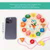 6 In 1 Wooden Montessori Toys, Preschool Kids Educational Toys, Musical Instruments Multifunctional Preschool Teaching Toys, Beads, Clock Shape, Caterpillar Shape Halloween Thanksgiving Christmas Gift