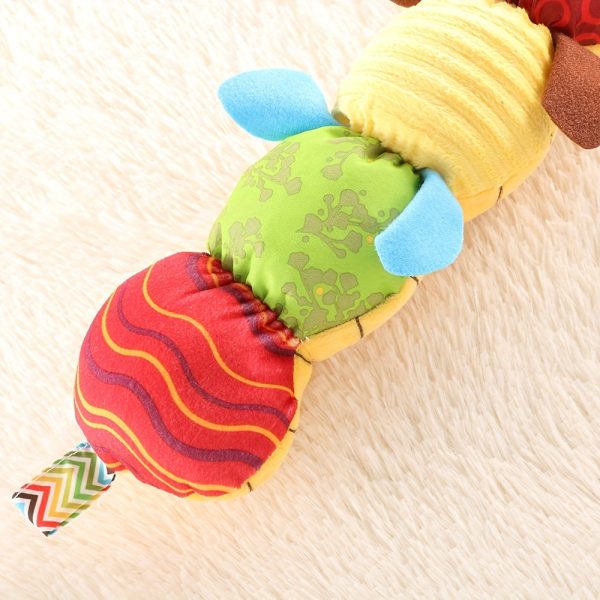 e568d01e26da6eb95ba4222bc2c9b6bc.jpg 1 pc Musical Caterpillar Stuffed Toy for Infants and Toddlers - Soft Tummy Time Toy with Ruler, Bells, Rattle, and Crinkle - Educational and Interactive Plush Toy - Perfect Gift for Baby Boys and Girls