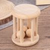 4 pieces Montessori Wooden Baby Rattle Set - Natural Teething Ring and Geometric Grab Toy - Perfect Gift for Infants and Toddlers on Christmas, Halloween, and Thanksgiving