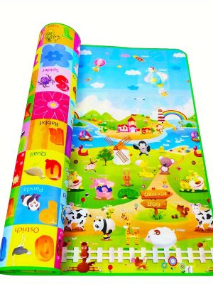Double-Sided Baby Crawling Mat - Moisture-Proof, Waterproof Foam Floor Mat for Playtime - Perfect Gift for Holidays and Special Occasions
