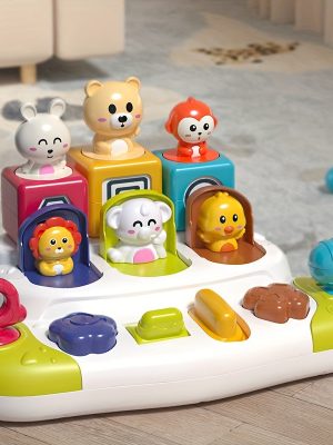 Interactive Cat Pop Up Toy for Babies and Toddlers - Develops Logic and Thinking Skills, Early Education and Surprise Box Feature Included