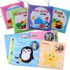 5pcs Non-Tearable Cloth Book for Early Learning and Cognitive Development with Sand Sound and Fruit Animals - Perfect Gifts for Christmas, Birthdays, Halloween, and Thanksgiving